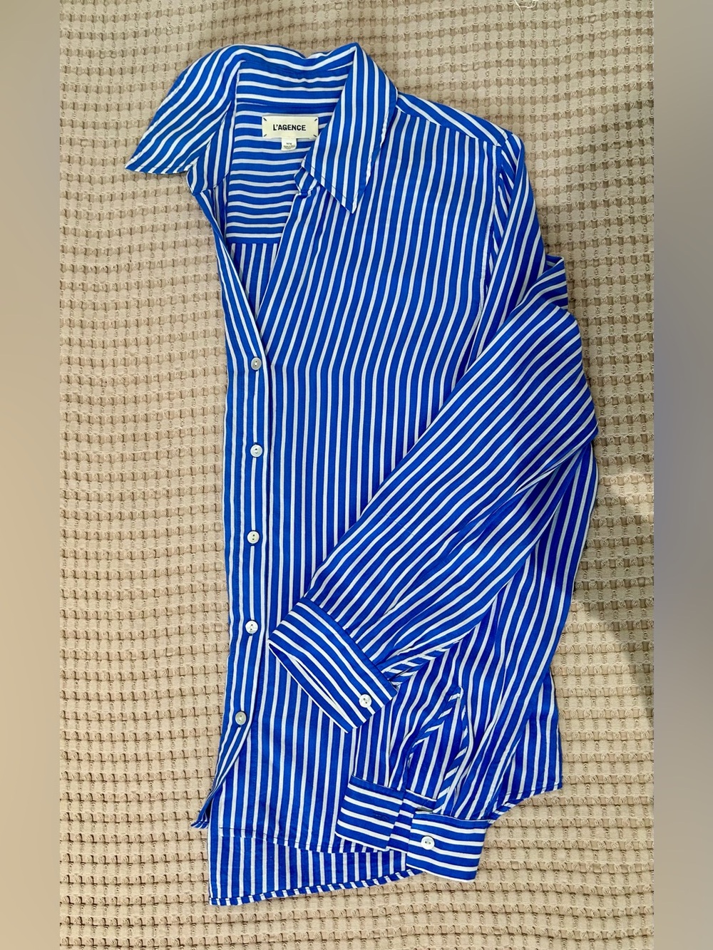 L'AGENCE-Holly Stripe Button-Up Shirt - Picture 5 of 8